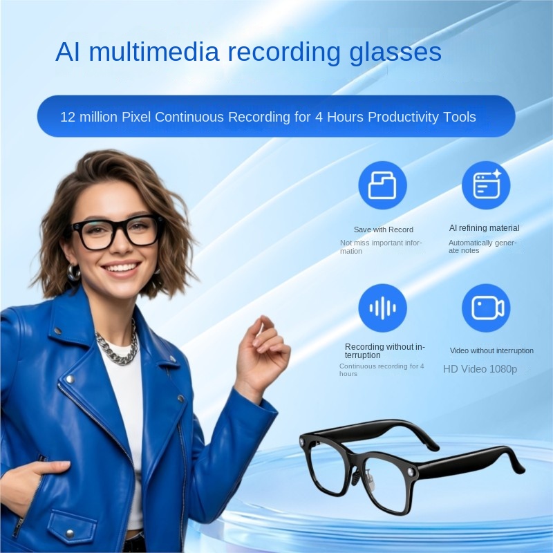 Audio Music To Video Ai Free - OLOIU Echowear Smart AI Smart Glasses
