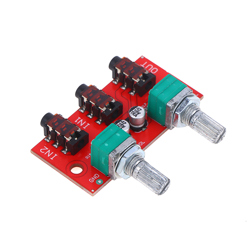 Audio Music Mixer - Dual Channel Stereo Passive Audio Mixing
