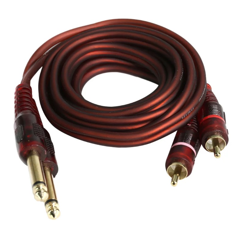 Audio Music Mixer - Gold-plated High-shield Dual 6.35mm To Dual