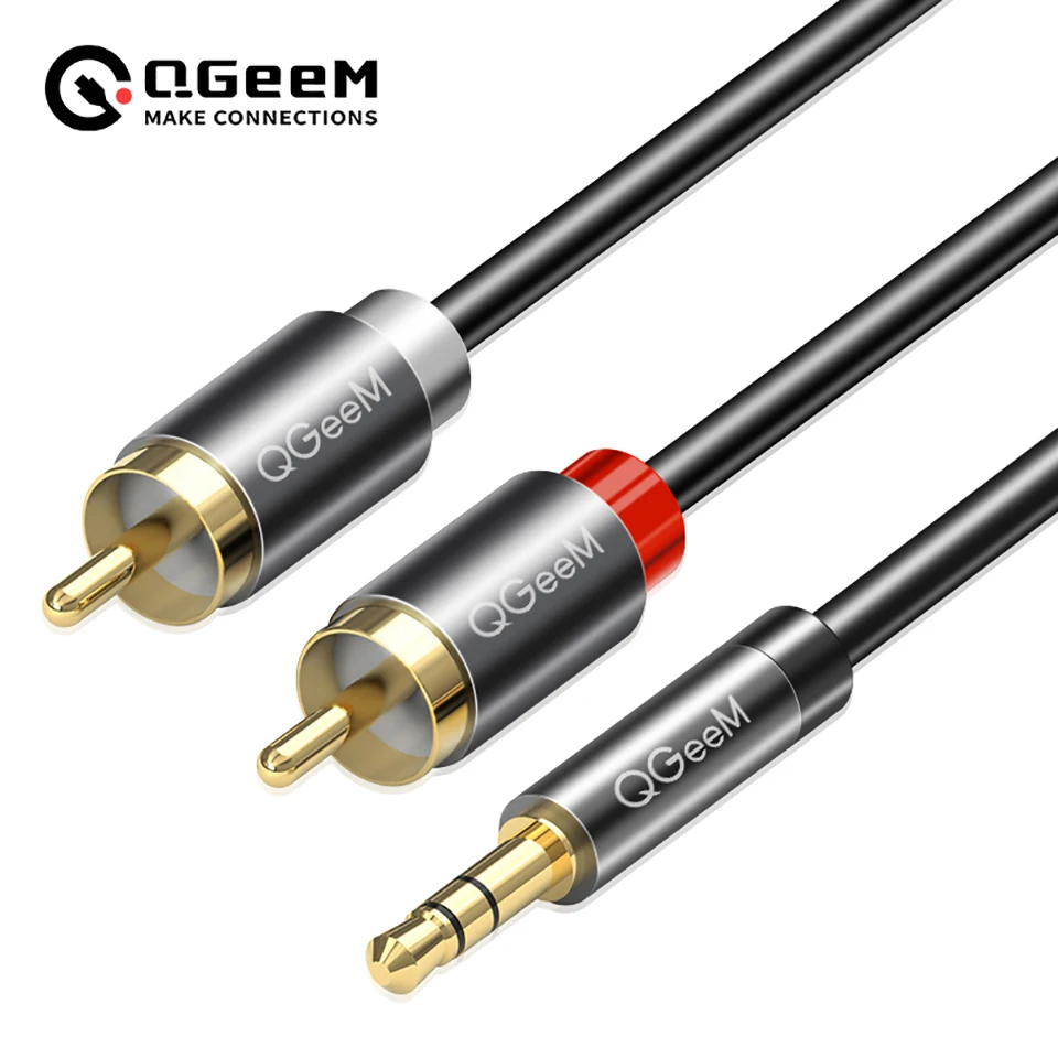 QGeeM RCA Cable 2RCA to 3.5 Au - Audio Music Mixer recension och pris