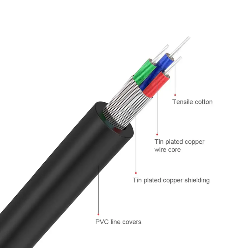 QGeeM RCA Cable 2RCA to 3.5 Au - Audio Music Mixer recension och pris