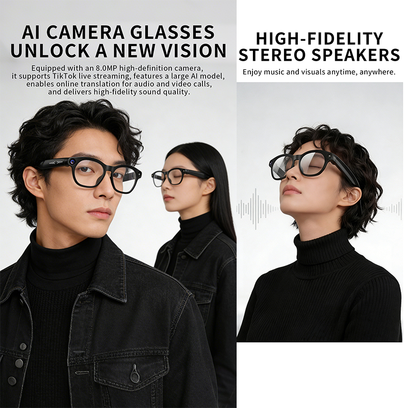 New Fashionable Smart Glasses  - Audio Music To Video Ai Free recension och pris