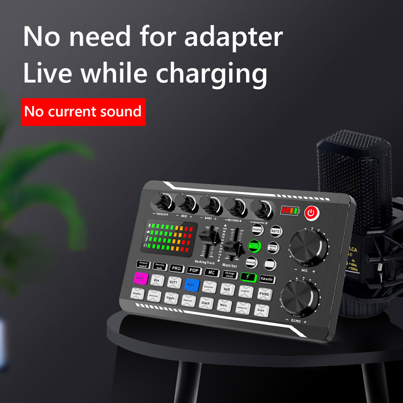 F998 Live Sound Card Audio Tun - Audio Music Voice Changer recension och pris