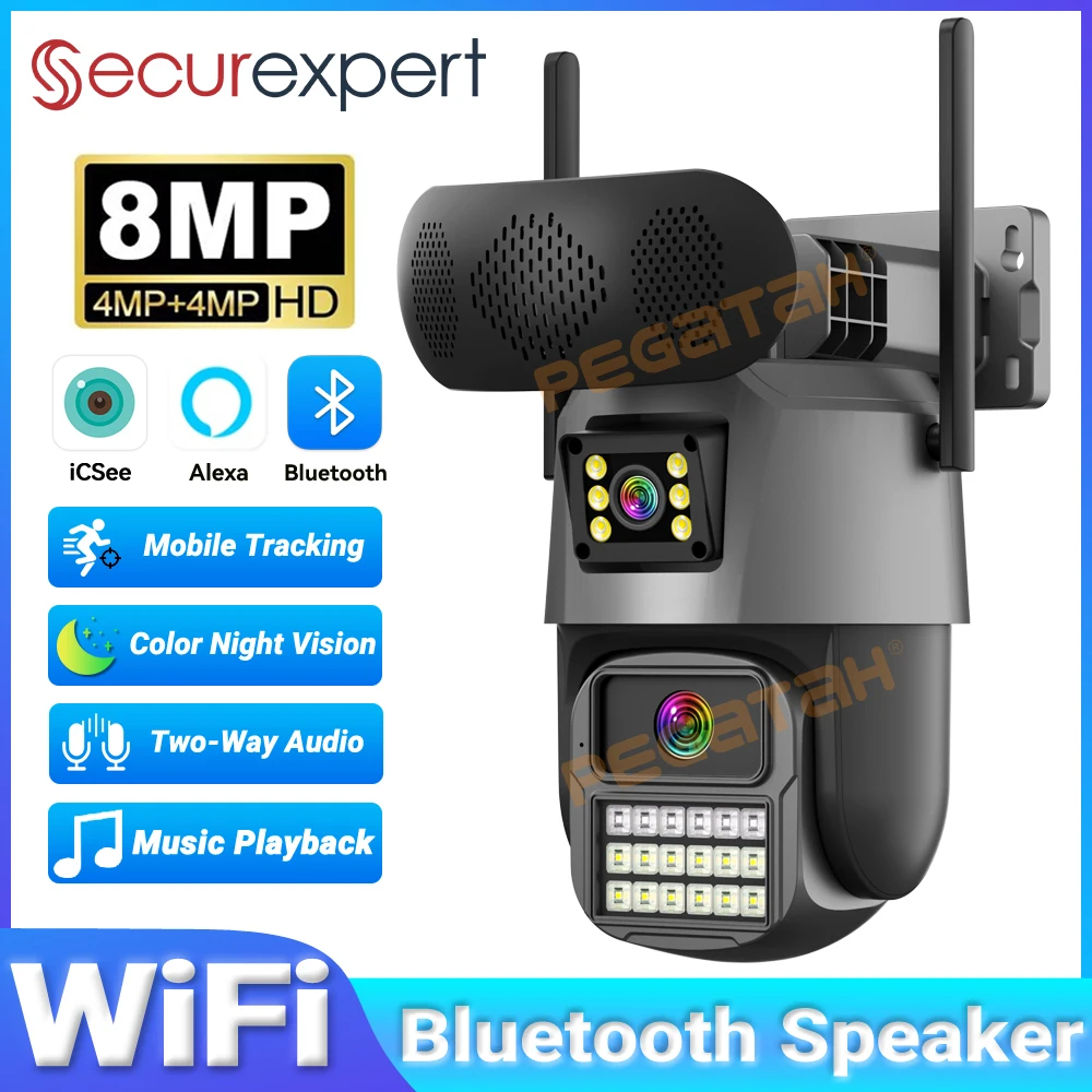 8MP Outdoor Security Camera wi - Audiovision Music Player recension och pris