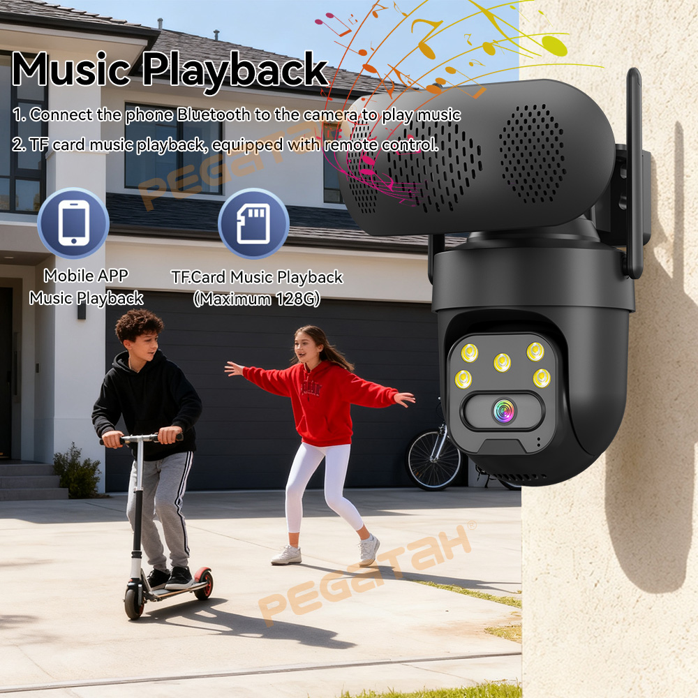 5MP IP Camera Outdoor 2.4G WiF - Audiovision Music Player recension och pris