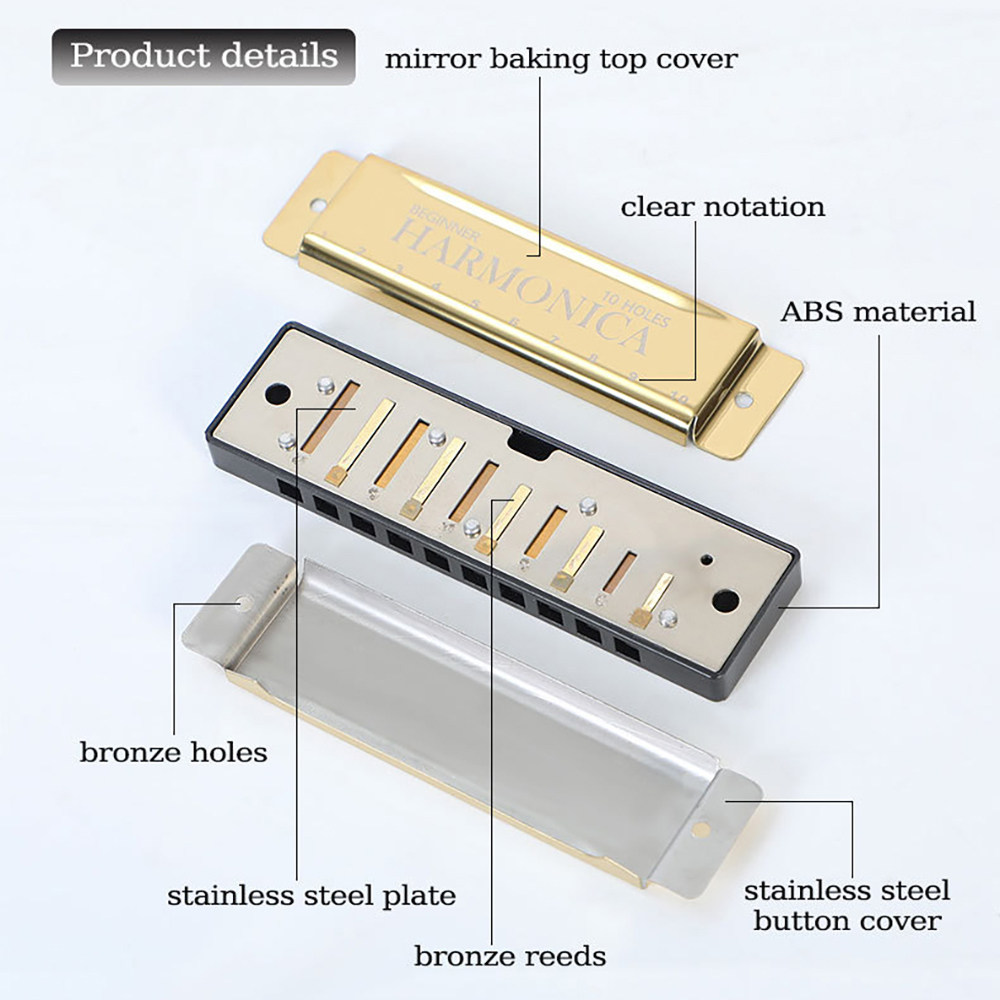 10 Hole C Harmonica Blues Harp - Harmonica 10 Hole recension och pris
