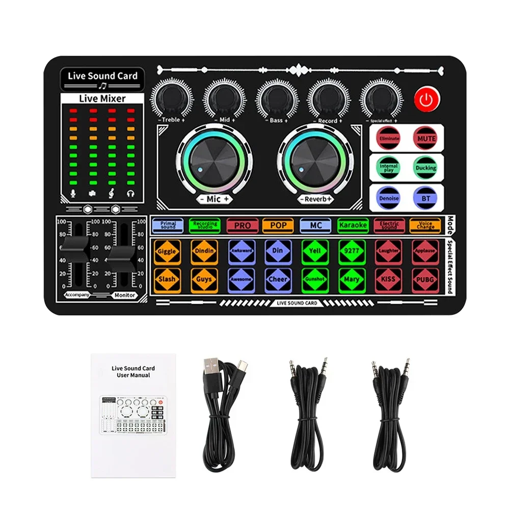 USB Audio Mixer Live Sound Car - Audio Music Voice Changer recension och pris