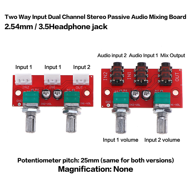1Pc Dual Channel Stereo Passiv - Audio Music Mixer recension och pris