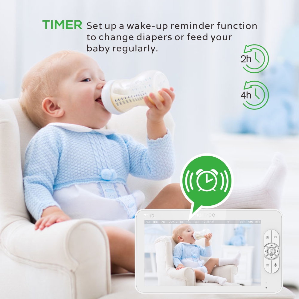 7.0 Inch HD Video Baby Monitor - Audio Hd Music recension och pris
