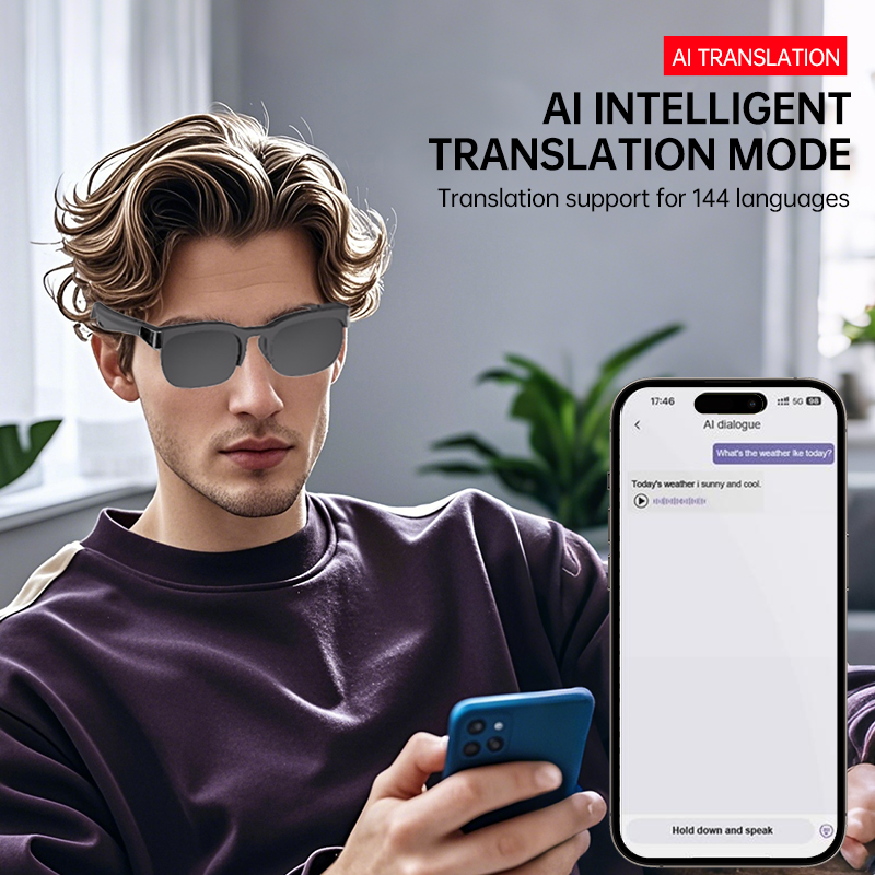 Bluetooth Audio Smart Glasses  - Audio Music Voice recension och pris