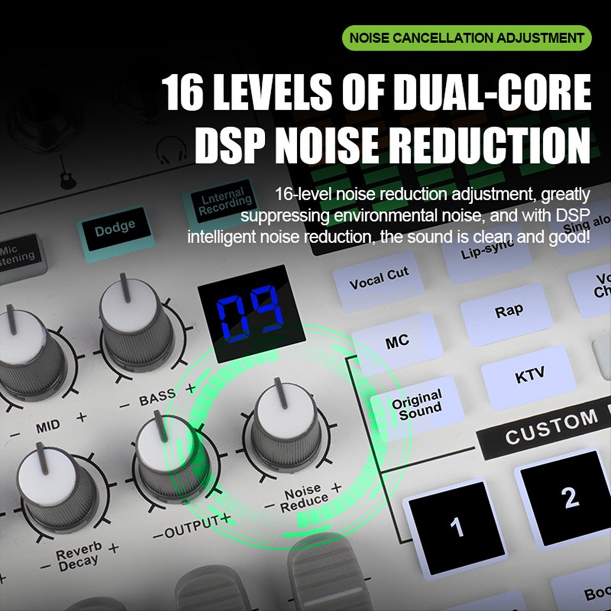 DT77 SN800 Live Sound Card Voi - Audio Music Voice Changer recension och pris