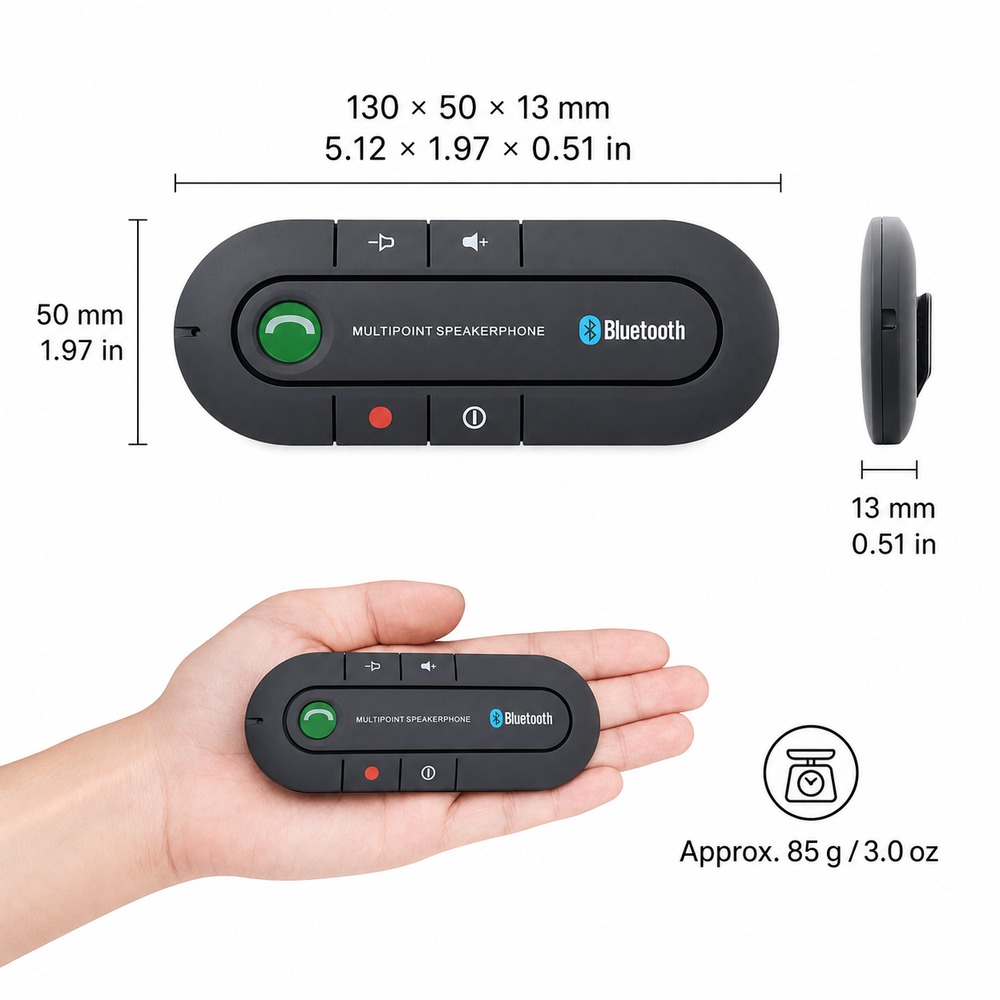 Bluetooth 4.1 Car Speakerphone - Audio Without Music recension och pris