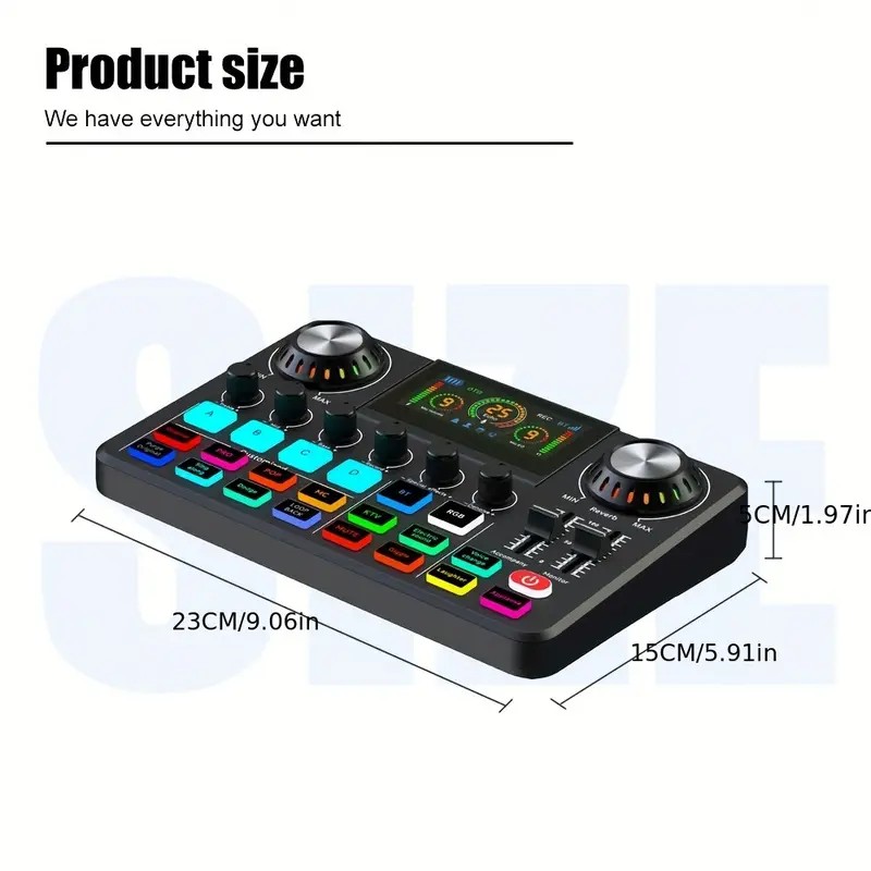 Audio Mixer, Live Sound Card w - Audio Music Voice Changer recension och pris