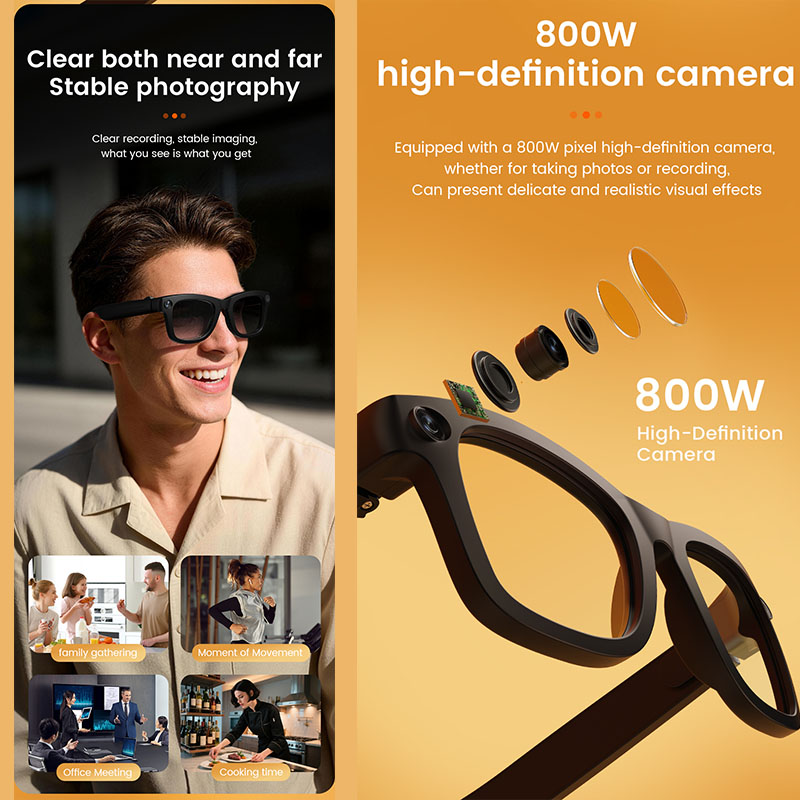 AI Smart Glasses 800W Camera A - Audio Music To Video Ai Free recension och pris